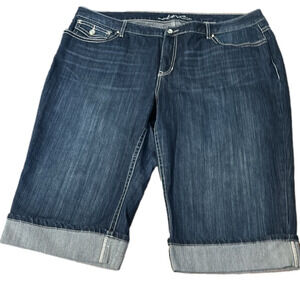 INC jean cuffed distressed shorts, size 24